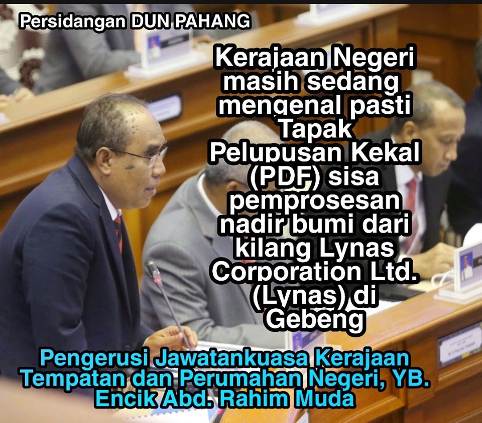 Kerajaan Negeri Masih Teliti Lokasi Tapak PDF Lynas