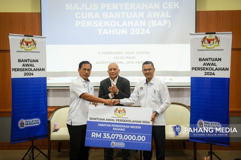 PAHANG TERIMA RM35.079 JUTA BANTUAN AWAL PERSEKOLAHAN