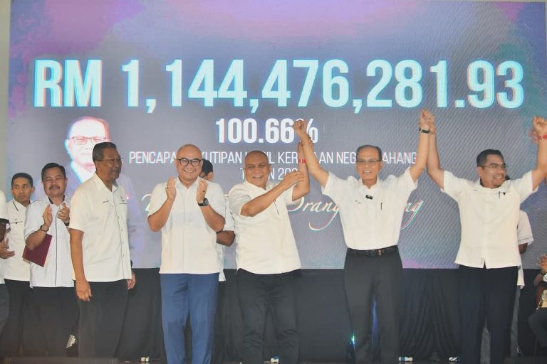 PAHANG BERJAYA CAPAI KUTIPAN HASIL RM1.144 BILION MELEBIHI SASARAN DITETAPKAN
