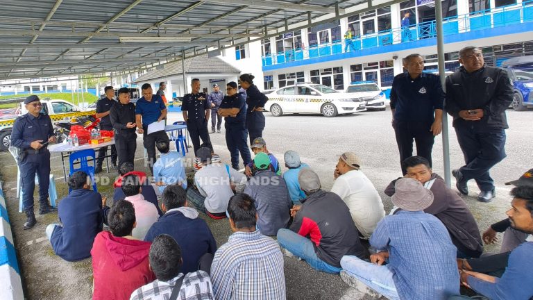 121 WARGA ASING DITAHAN DALAM OPERASI BERSEPADU WARGA ASING DI CAMERON HIGHLANDS