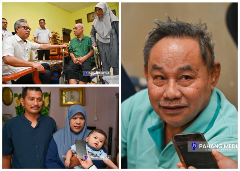 Warga emas hidap strok sebak terima kunjungan pimpinan Kerajaan Negeri sempena PSRM Raub