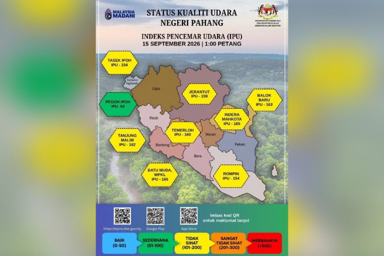 Sultan Pahang titah laksana solat hajat dan sunat Istisqa’ susulan jerebu