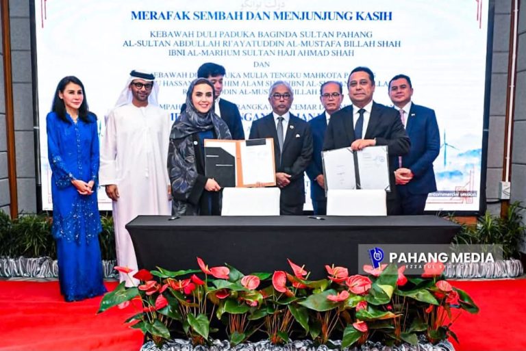 KDPB Sultan Pahang berkenan saksikan MoU antara Amat Bayu Sdn. Bhd dan UAE