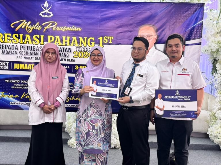504 petugas kesihatan Bera terima Baucer Apresiasi Pahang 1st